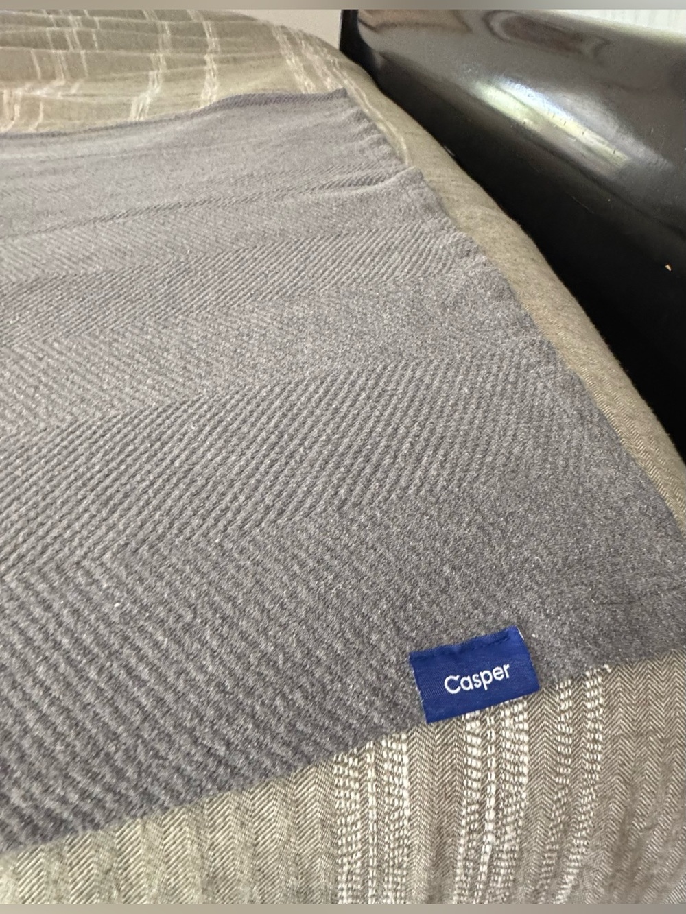 Casper gray American Airlines first class blanket travel throw 64” x 36”